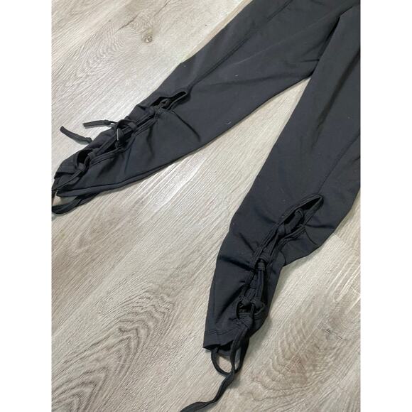 Black Athletic Jogger Pants Drawstring Ankle‎ Waistband Stretch S NEW - Picture 6 of 8